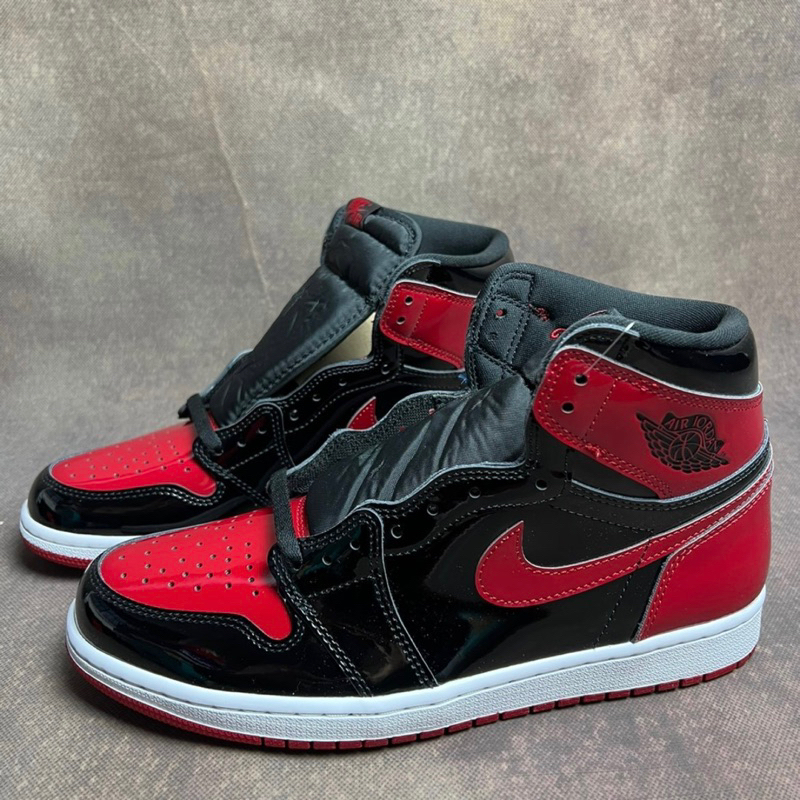 Nike Air Jordan 1 High OG Bred Patent 100% Authentic