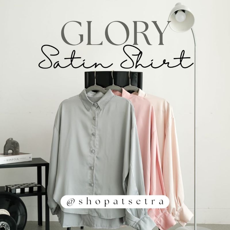 SHOPATSETRA Glory Satin Shirt / Kemeja Wanita Satin Bigsize