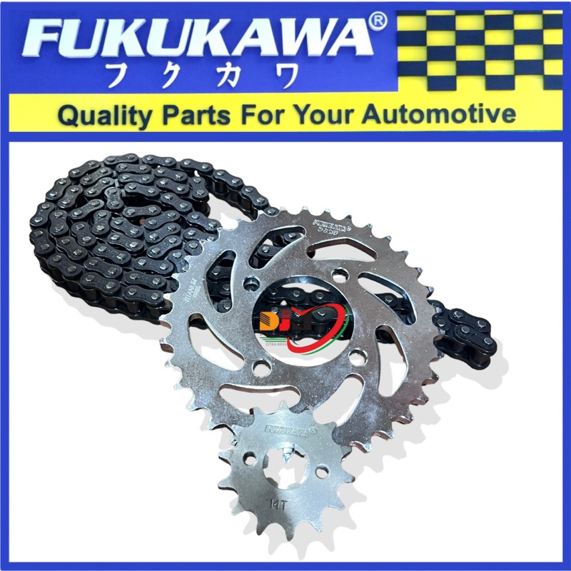 Fukukawa Gear Set Paket Suzuki Smash Rantai 428H-100-14-35T