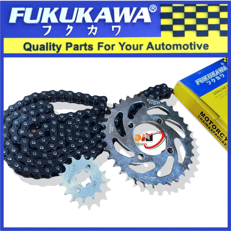 Fukukawa Gear Set Paket Suzuki Smash Rantai 428H-100-14-35T