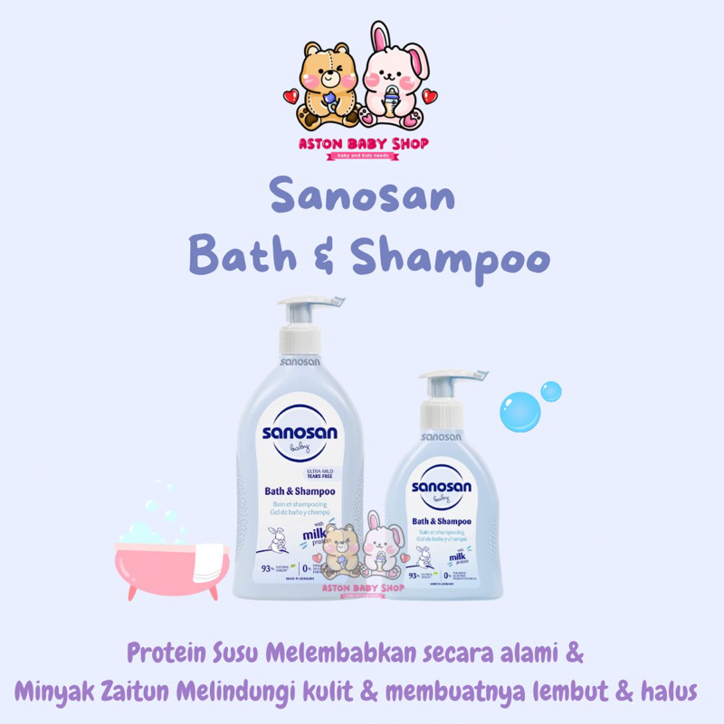 Sanosan Baby Bath and Shampoo 200 ml / 500 ml Sabun Shampoo Bayi Kulit Sensitif