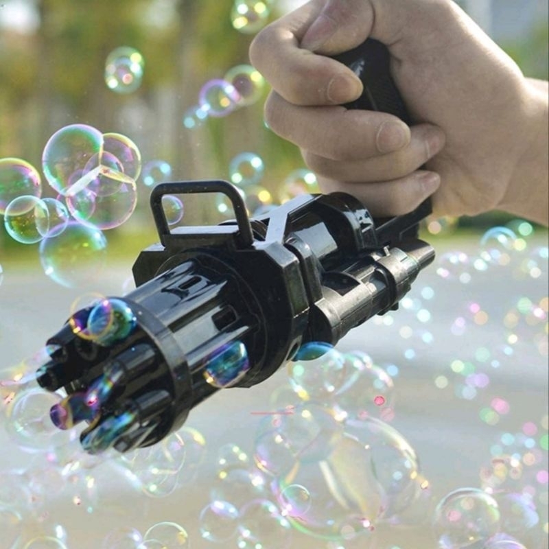 MAINAN PISTOL GELEMBUNG BUSA ELEKTRIK BUBBLE GATLING GUN