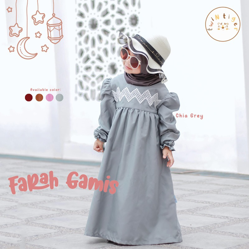 TWIN TIGER FARAH GAMIS - GAMIS ANAK 2-7 TAHUN / IED COLLECTION - BAJU LEBARAN