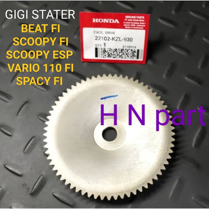 PULLY DEPAN FACE DRIVE KIPAS GIGI STATER HONDA BEAT FI SCOOPY FI VARIO 110 FI SPACY FI SCOOPY ESP