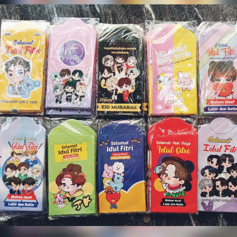 

Amplop lebaran motif bts21
