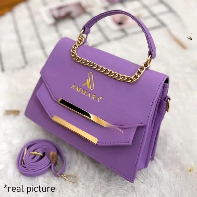 Tas Selempang Wanita Behel Dobel Full ACC//Humaira//Bahan Miniso Tebal Terbaru Kekinian