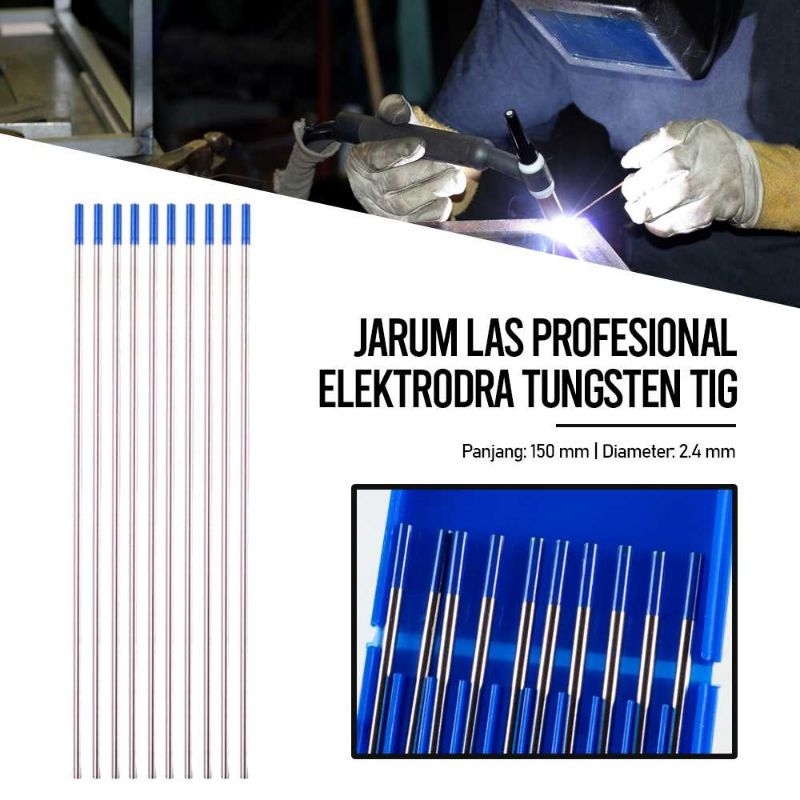 HAVS Jarum Las Profesional Elektrodra Tungsten TIG 150x2.4mm - WL20