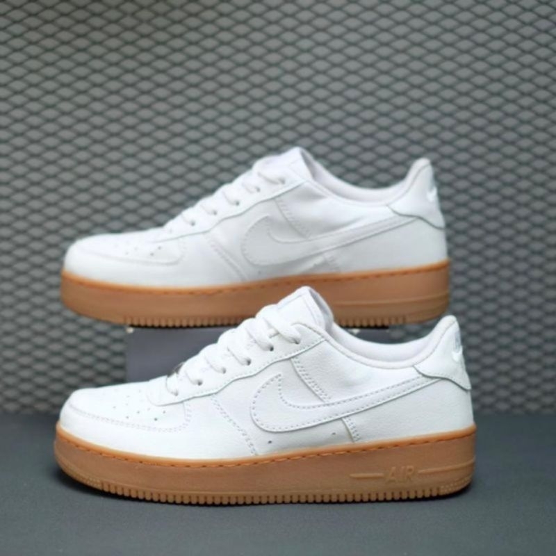 PREMIUM NK3 A1R FORC3 1 SEPATU PRIA DAN WANITA PUTIH SOL GUM SNEAKERS KASUAL FULL WHITE SEPATU IMPORT QUALITY