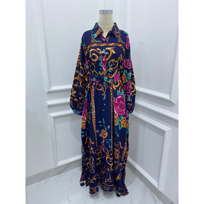 GAMIS MAXY SULTAN LEBARAN MEWAH FREE BELT RAYON ADEM GROSIR MOTIF BATIK MEWAH ACARA IDUL FITRI