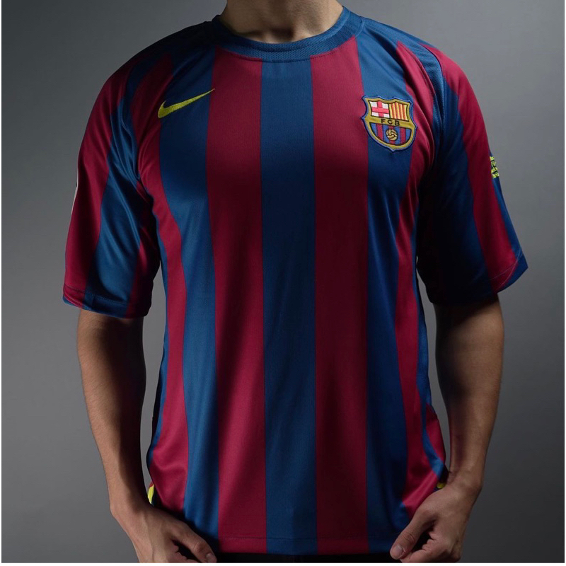 jersey barcelona home retro 2005