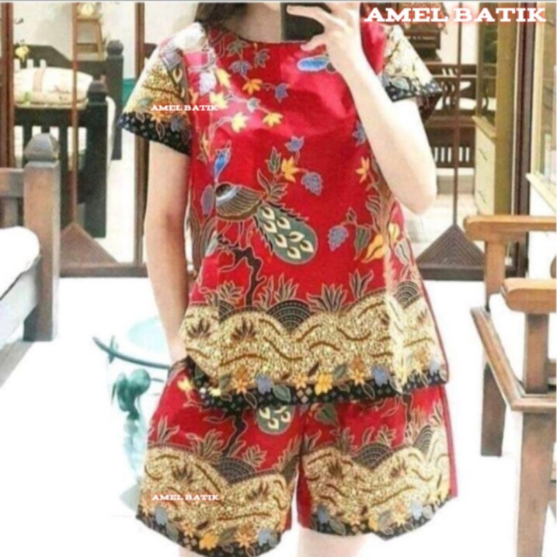 SETELAN BATIK UNGGUL JAYA || SETELAN BATIK CELANA PENDEK