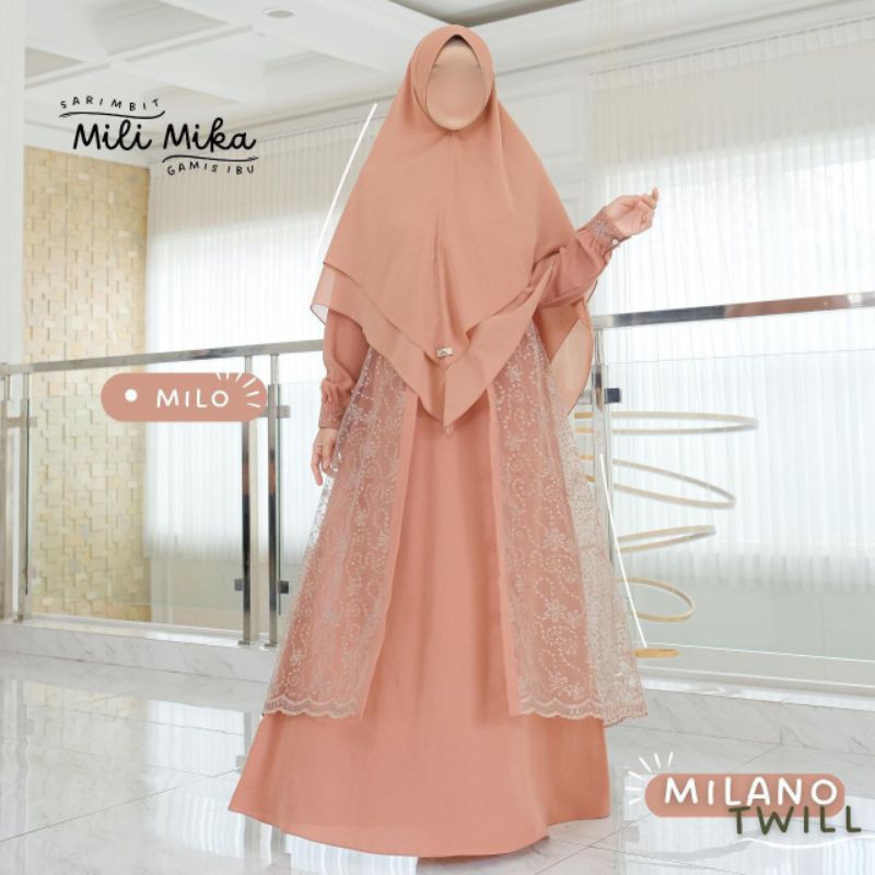 Sarimbit Mili Mika Gamis Set Dewasa By Gerai Mika