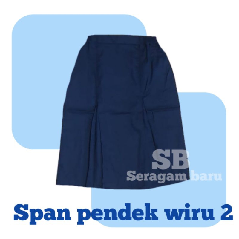 Rok span pendek biru belah dua