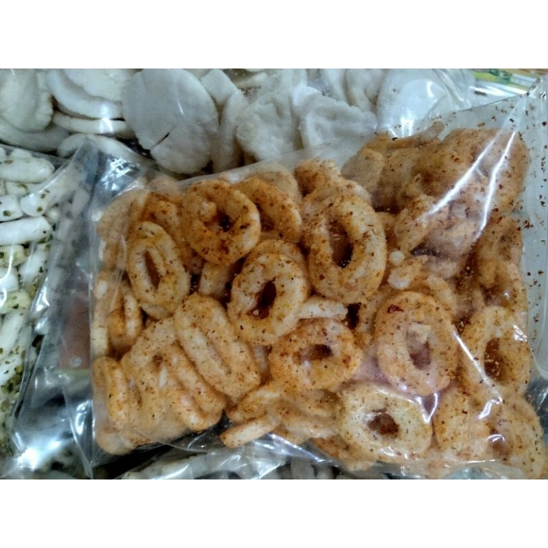 

Kerupuk ikan koin pedas gurih (free packing) bumbu bubuk cabai