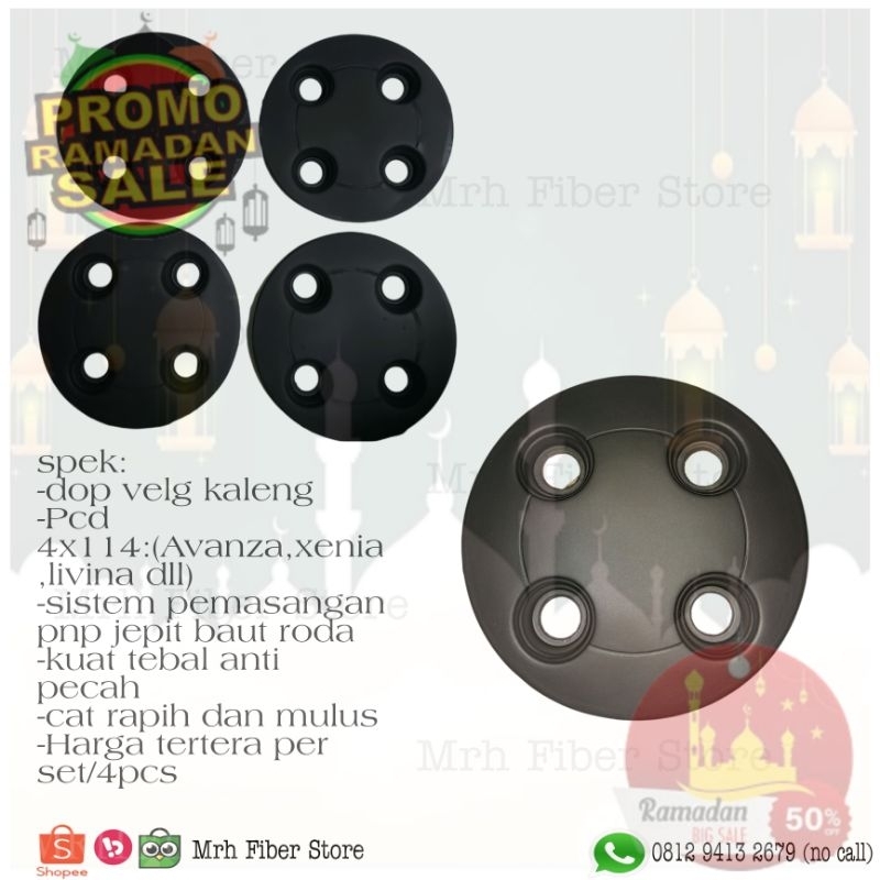 Dop velg kaleng pcd 4x114 sahara