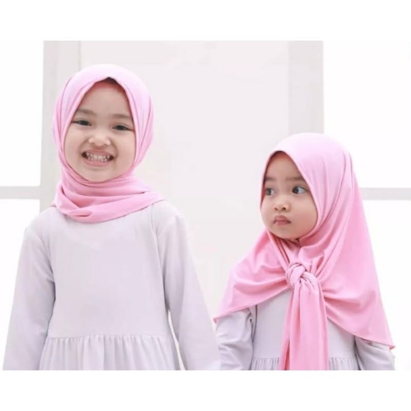 (xs) jilbab segitiga instan bayi newborn / kerudung segitiga anak 0-2thn