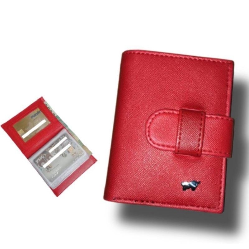 Dompet Kartu 18 in 1 Card Holder + slot uang kulit sintetis dompet kartu kredit