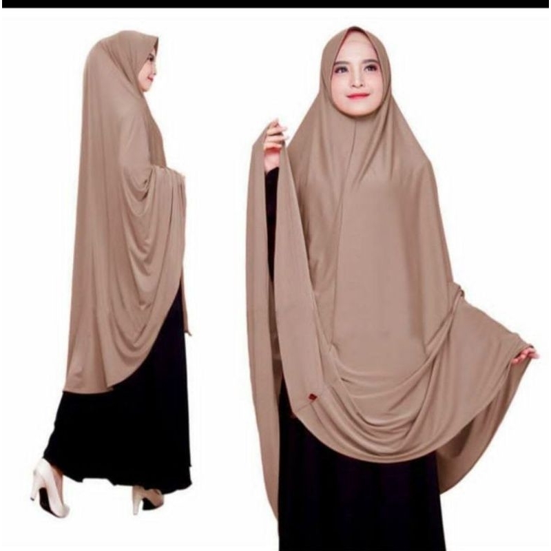 (COD) JUMBO HIJAB INSTAN SYAR'I Jilbab Mukenah XXXXL Jersey Premium Super KHIMAR SYAR'I MODEL BARU F