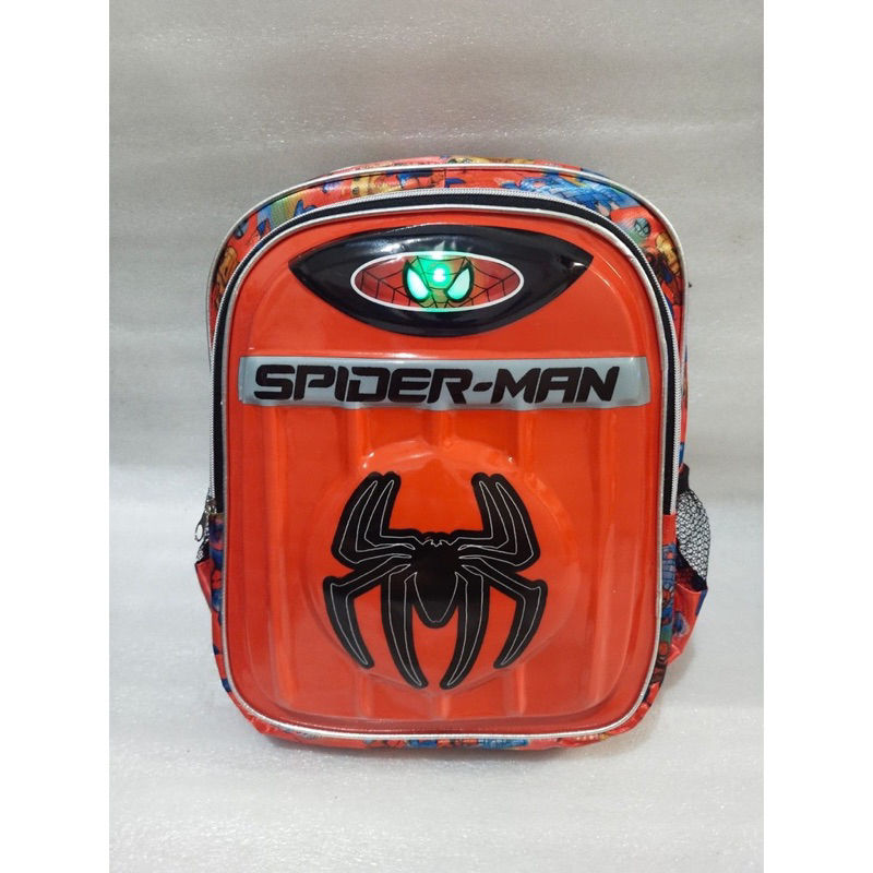 TAS TIMBUL NYALA RANSEL SEKOLAH TK-SD ANAK LAKI LAKI MOTIF 3D TIMBUL SUPER HERO