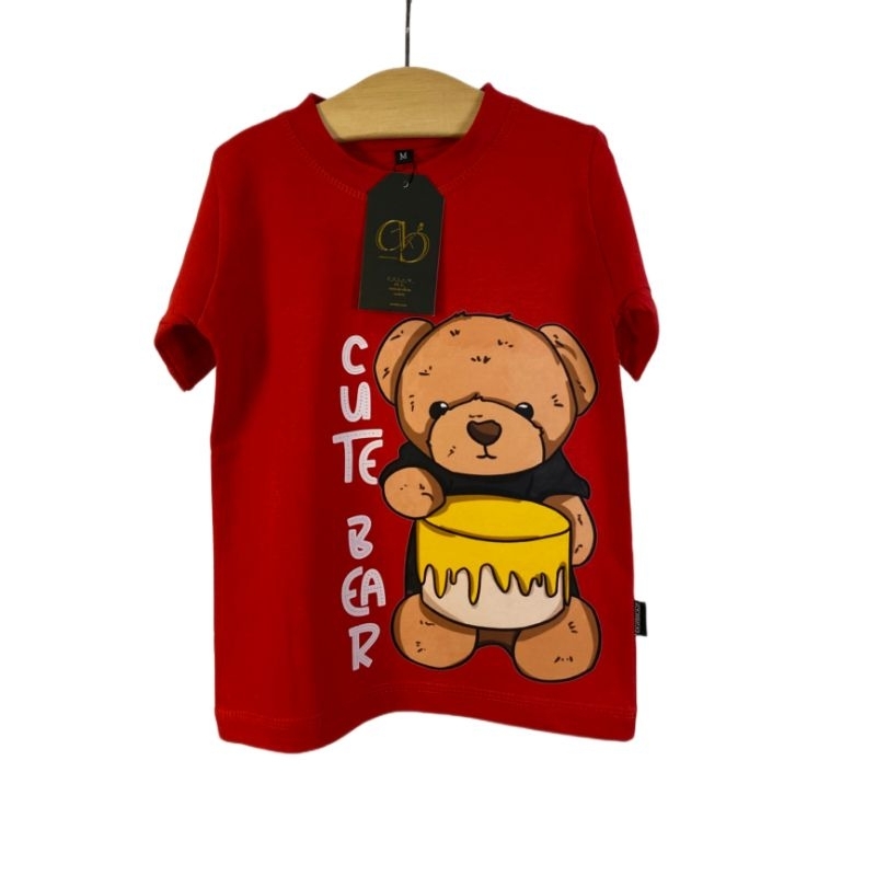 Rya.id / Kaos Distro Anak Laki-Laki Perempuan Motif Cute Bear Lucu Usia 1-14 TAhun Lagi Hits Kaos Distro anak Terbaru T-shirt Anak Kekinian