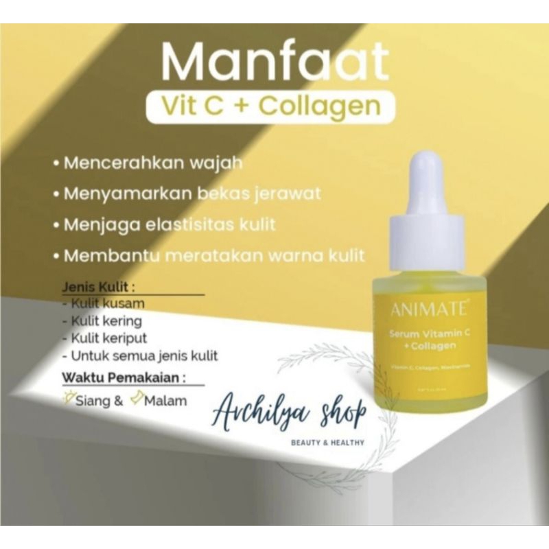 Animate Serum Vitamin C + Collagen 20ml