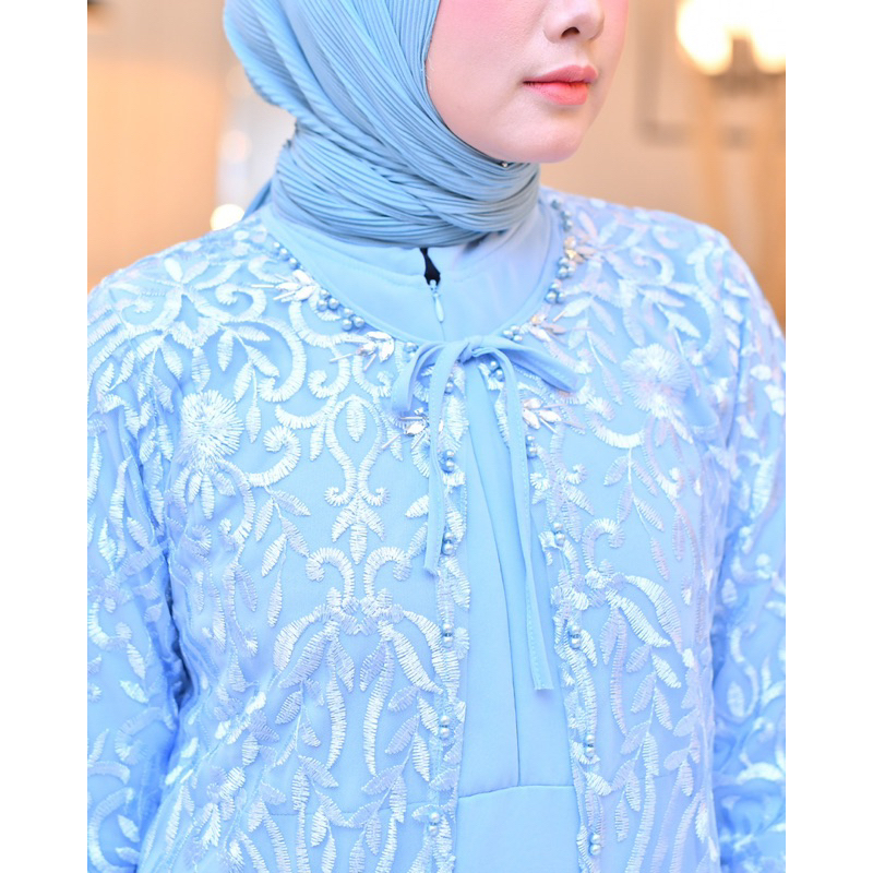 Gamis Kebaya Aruna / Kebaya Gamis Pesta / Gamis Tulle Bordir / Gamis Outer Modern / Gamis Kebaya Busui