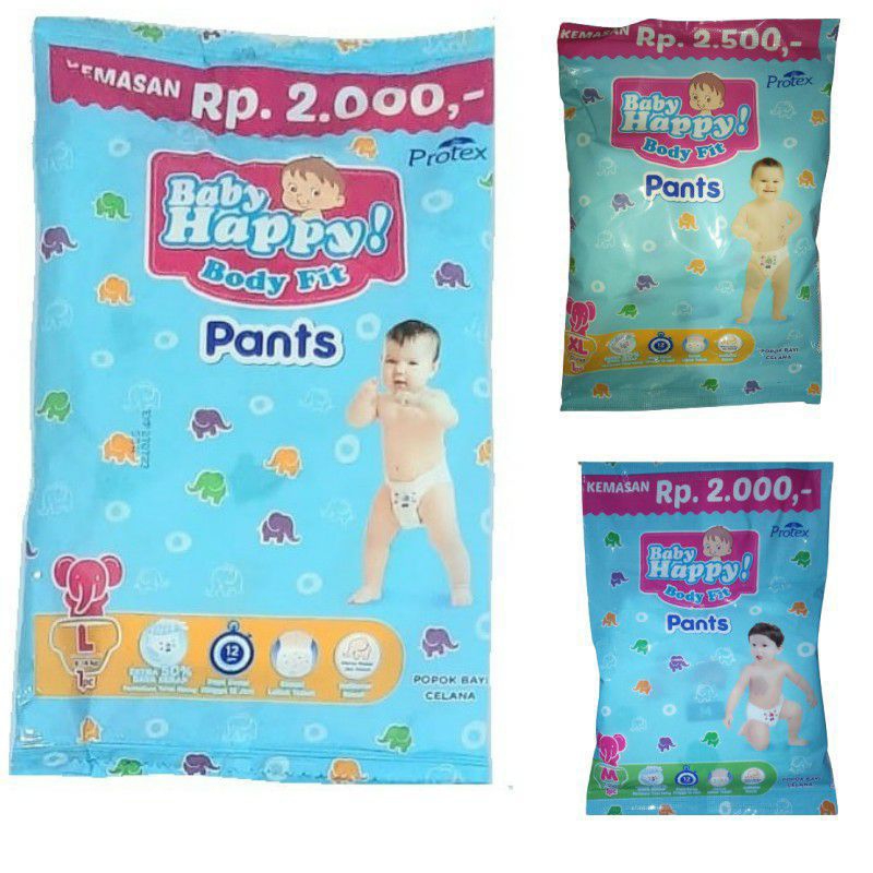BABY HAPPY DIAPERS POPOK RENCENG M/L/XL