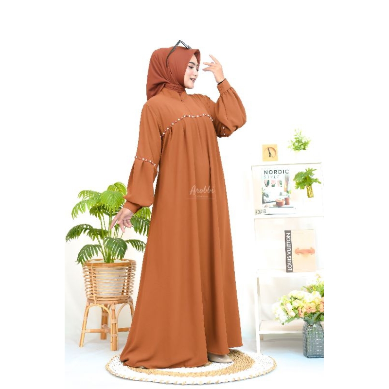 gamis crinkel mutiara gamis murah dress mutiara