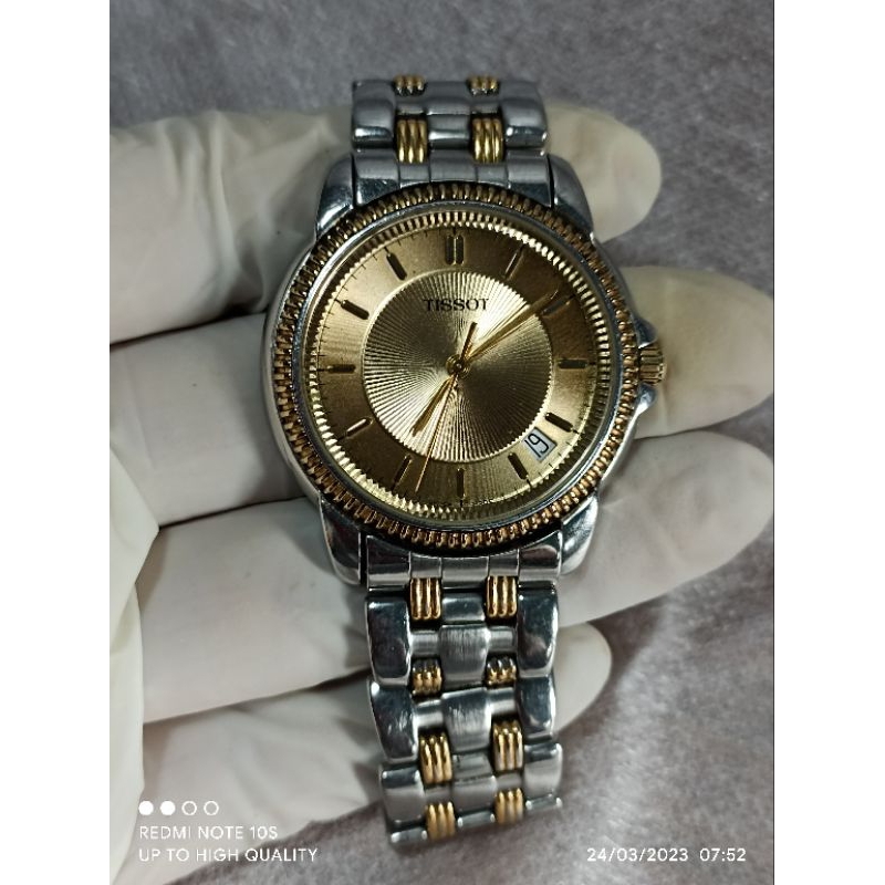 Jam Pria Quartz NET221439 Tst PRC200 Gold Dial Tone Like New