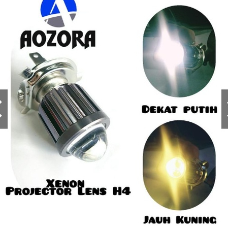 Bolham Lampu Headlamp Head Lamp LED Utama Motor Mobil D2 H4 Laser 2 Warna Putih Kuning Super Terang u