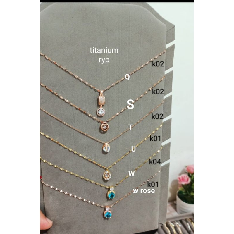 Kalung titanium koleksi NBC.MEDAN yg F hanya Gold  kode 01 , awet,tahan lama