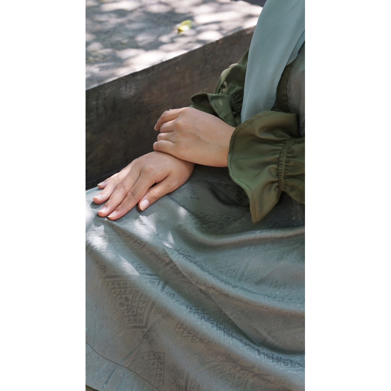 Raya dress| Couple set | Family set | Gamis casual | adem | sage | Army | Hitam | Grey | Mauve | Mer