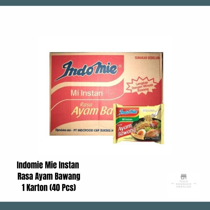 

Indomie Ayam Bawang 1 Karton / Indomie Ayam Bawang 1 Dus / Indomie Rasa Ayam Bawang isi 40 pcs