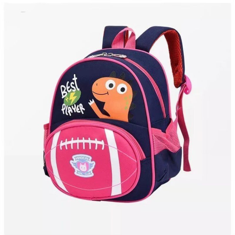 Tas Ransel Anak PG PAUD TK Karakter Dino baseball  - tas anak