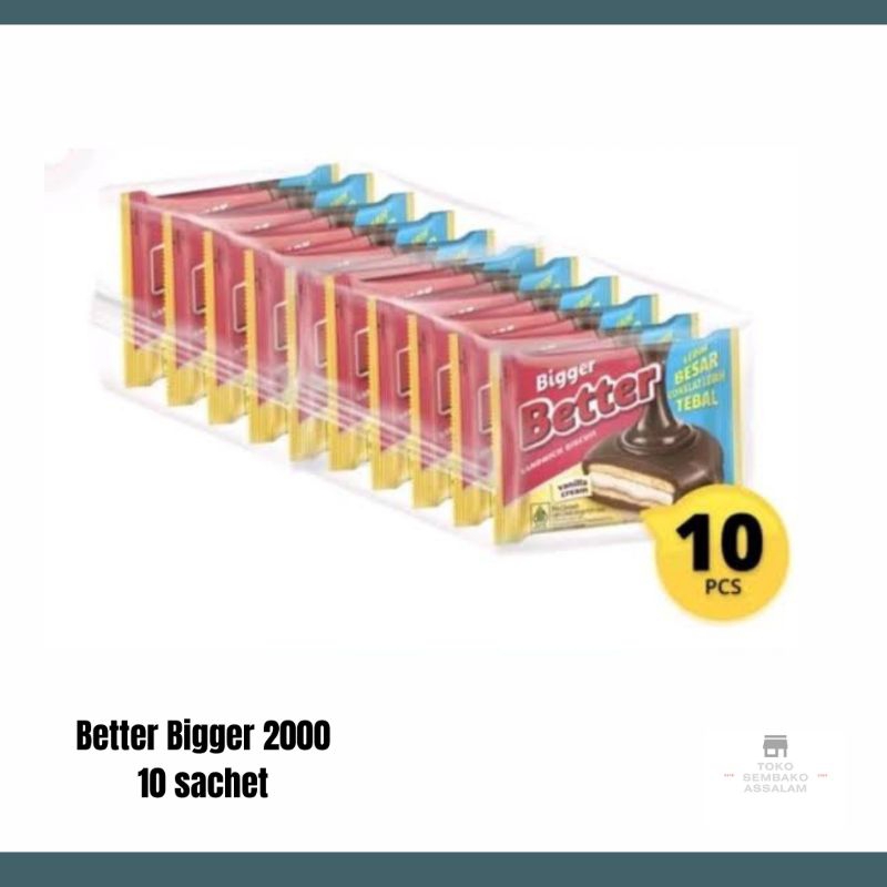 

better bigger sandwich biskuit sachet2000 / better Sandwich coklat / better 2000 isi 10 sachet