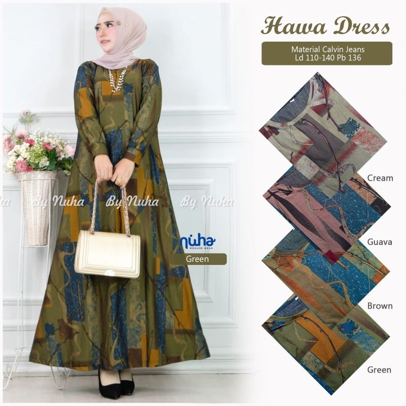 Baju gamis jumbo Maxy  Siena tarosa ori Bahan denim tebal