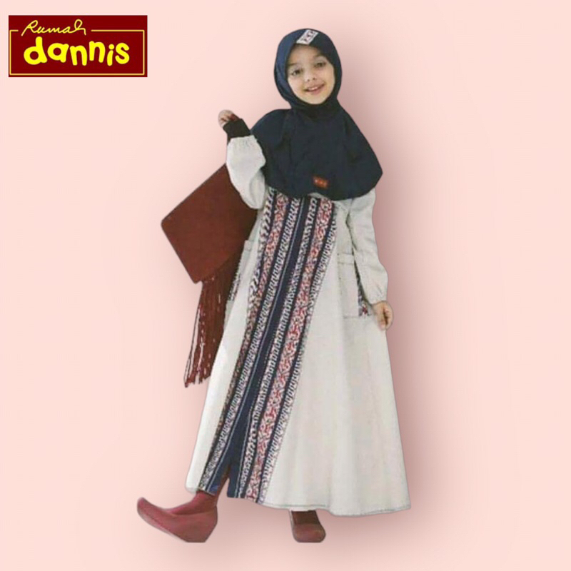 SALE SARIMBIT DANNIS Jubah Anak D'Tenun Dongker