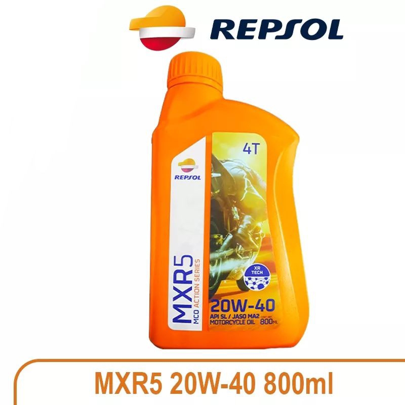 Oli Mesin Motor REPSOL MXR5 SAE20W-40 800ml &amp; 1L