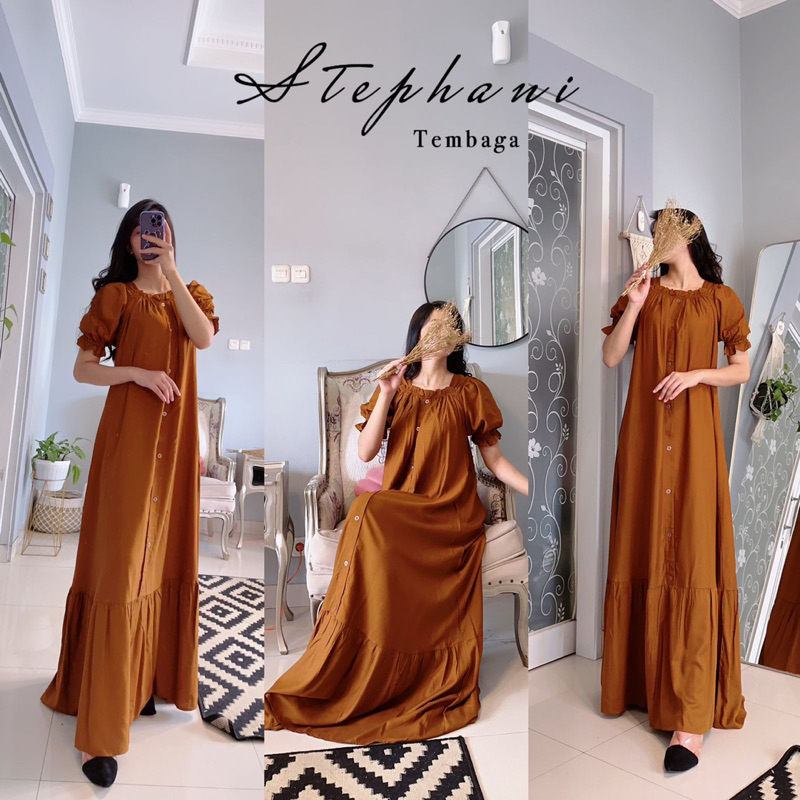 Daster Arab Fairuz STEPHANI Long Dress Rayon Super Cantik