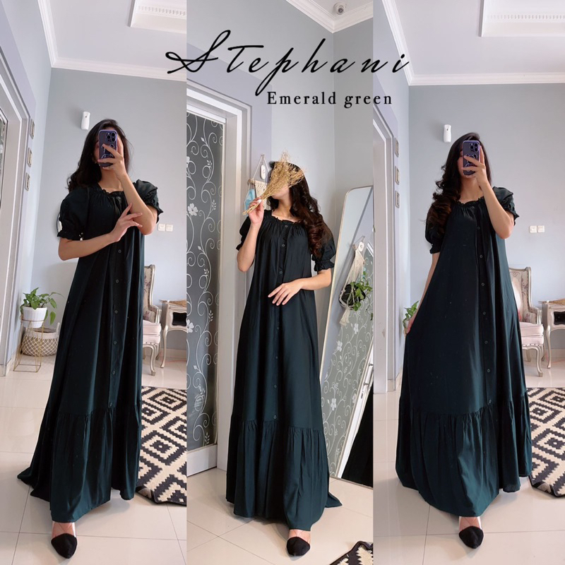 Daster Arab Fairuz STEPHANI Long Dress Rayon Super Cantik