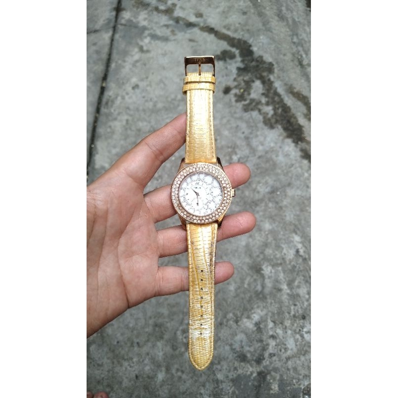 jam tangan titus subsecond cewek quartz bekas second original