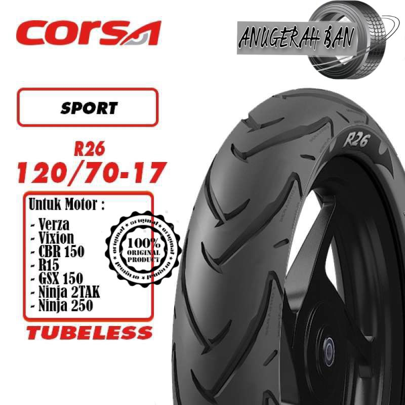 Ban Luar CORSA PLATINUM R 26 - R26 - 120 / 70 - 17 - 58 S - Ring 17 Tubeless - Tubles