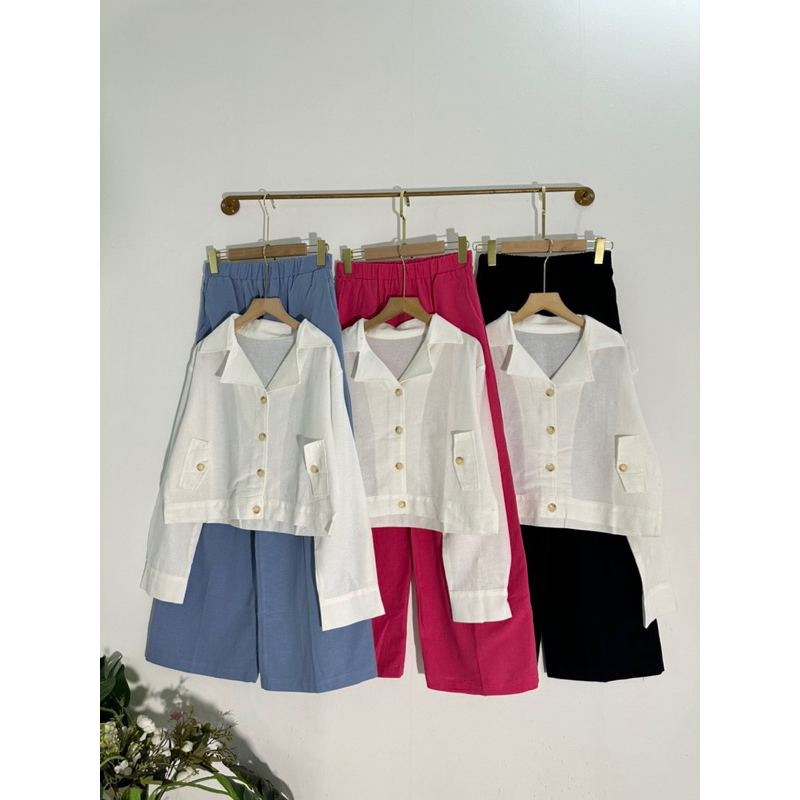 Lauren Button LS set with