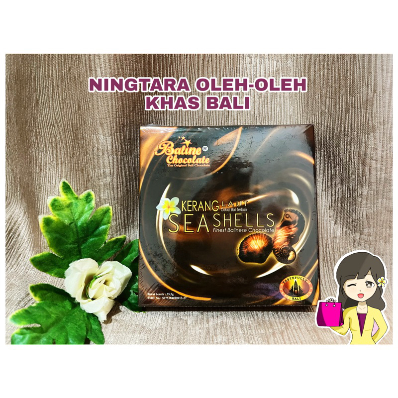 BALINE CHOCOLATE SEASHELL COKLAT BENTUK KERANG LAUT KHAS BALI