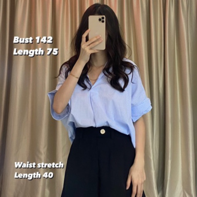 READY STOCK STRIPE OVERSIZED TOP