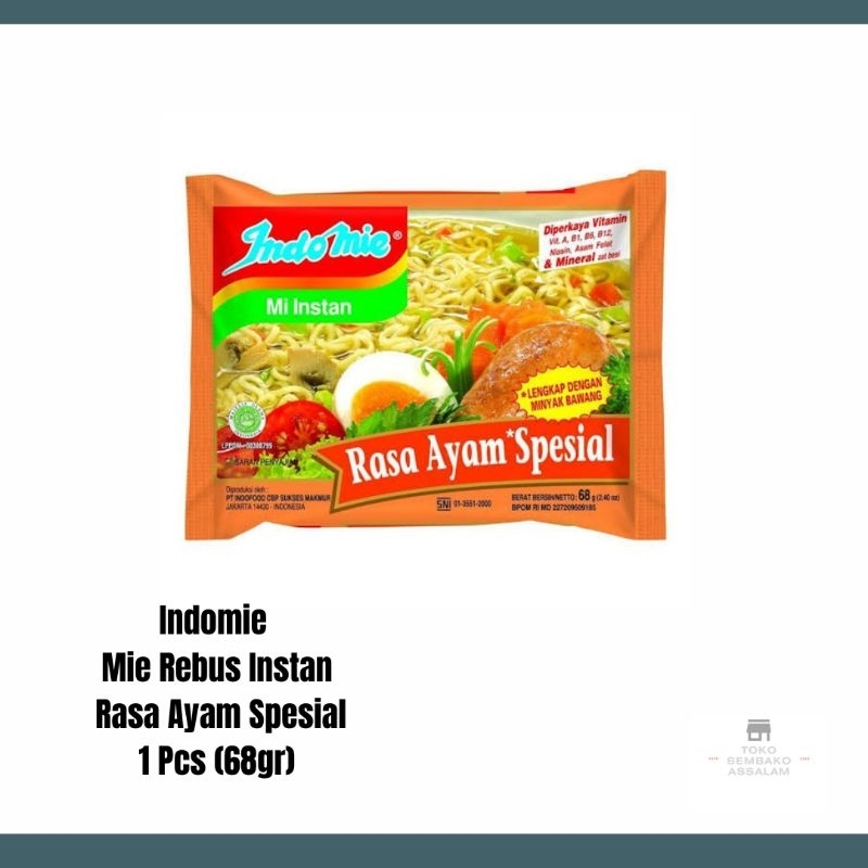 

Indomie kuah rasa ayam spesial 1 pcs / Indomie satuan rasa ayam spesial / Indomie rasa ayam spesial harga satuan