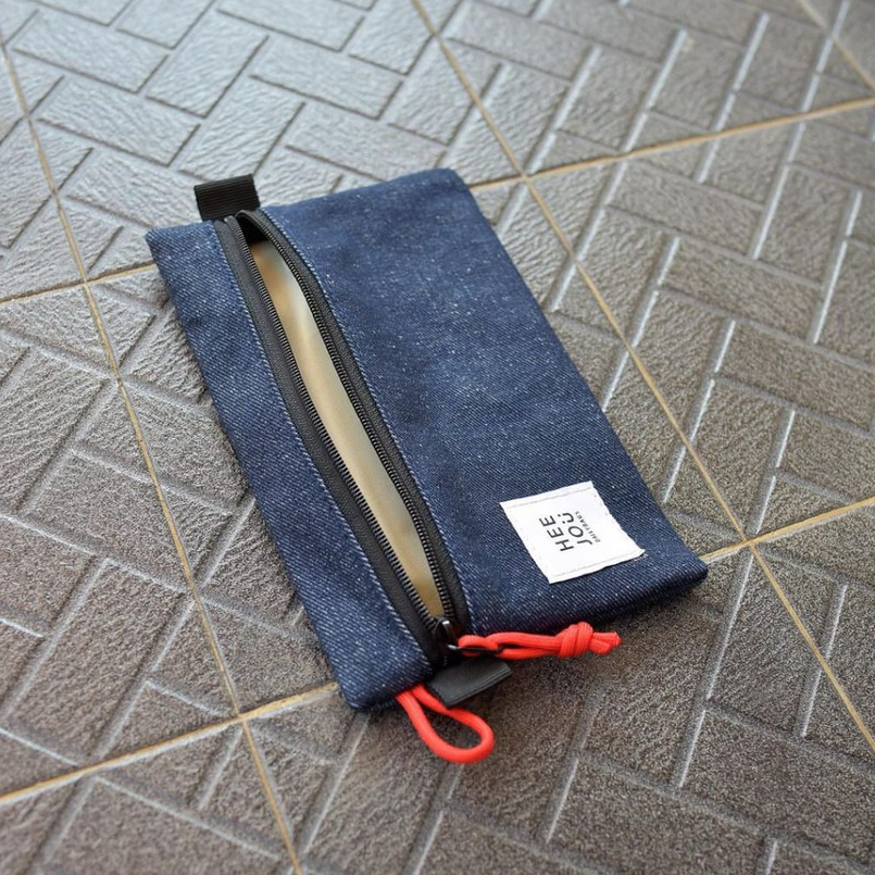 Tempat pensil kotak pensil pencil case tempat pensil anak laki laki perempuan kain kanvas polos kotak heejou
