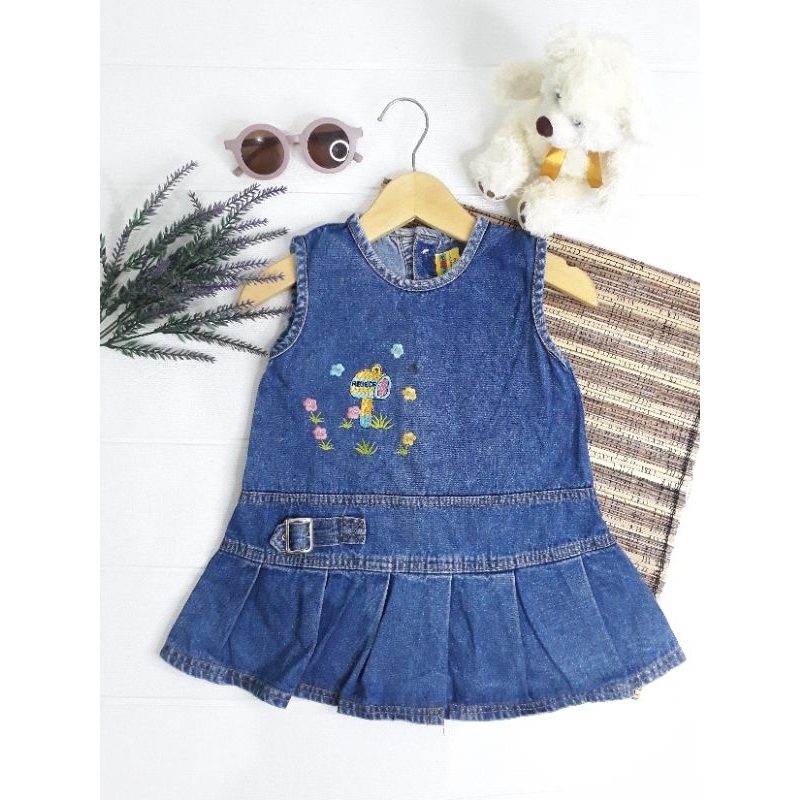 [FLASH SALE] Dress Anak Levis Denim Tebal Mantulita Preloved | Dress Anak | Overall Anak | Baju Anak