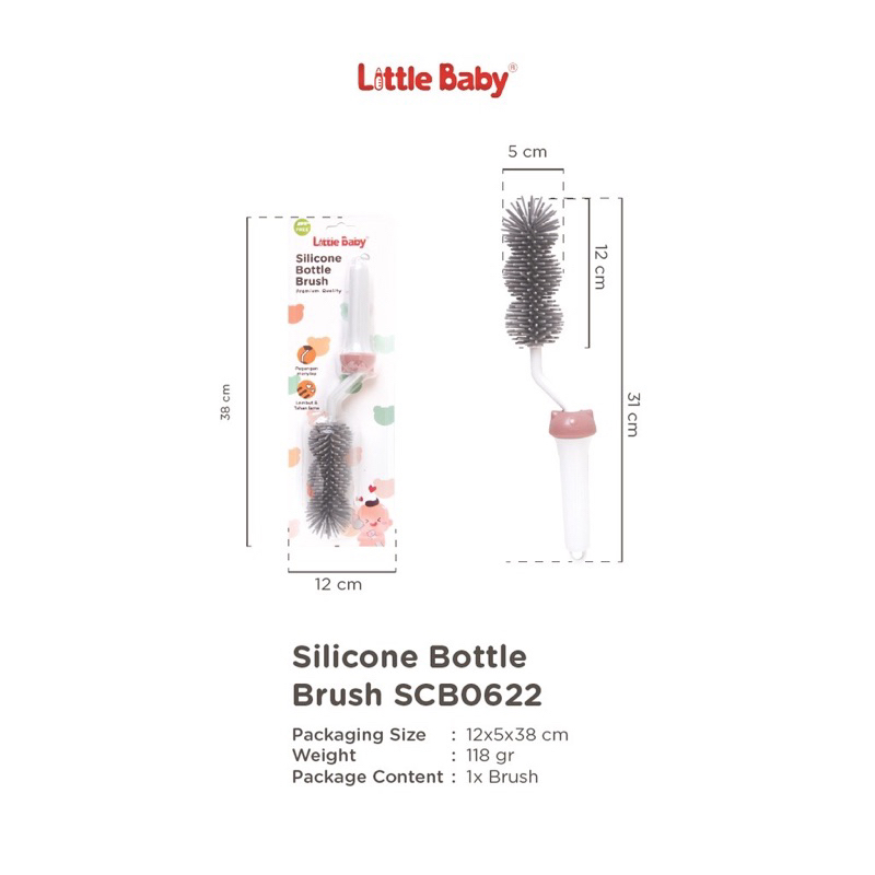 Little Baby Silicone Bottle Brush / Sikat Botol Bayi Silikon