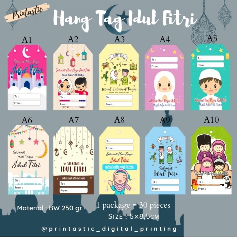 

(30 Pcs) Hang Tag Ramadhan / Hang Tag Lebaran / Hang Tag Idul Fitri